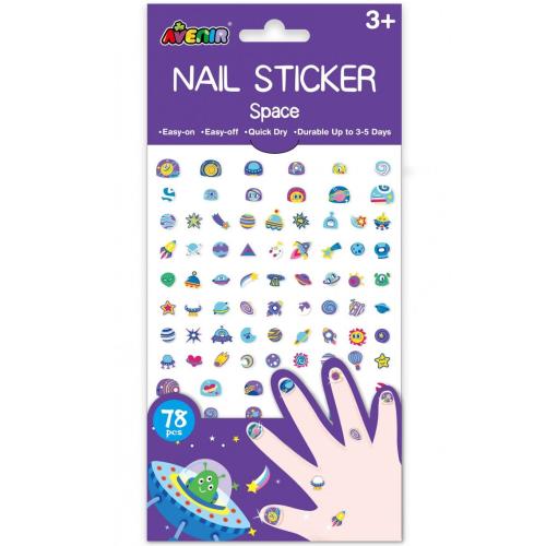 Avenir Nail Sticker Big Κωδ 60520 Παιδικά Αυτοκόλλητα Νυχιών 78 Τεμάχια - Space